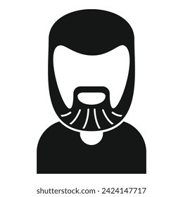 Character beard icon simple vector. Mature man. Style portrait male