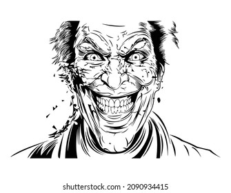 a character with big smile 