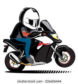 character biker racing