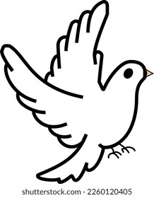 pájaro de carácter de color blanco