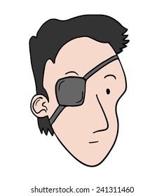Character with blind eye