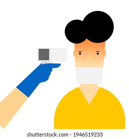 Carácter de un análisis de temperatura corporal. Control preventivo.