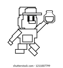 character with bottle potion video game