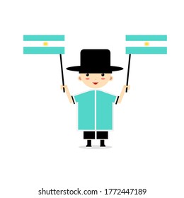 character boy design for happy independence day argentina