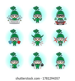 Character boy with watermelon fruit costume