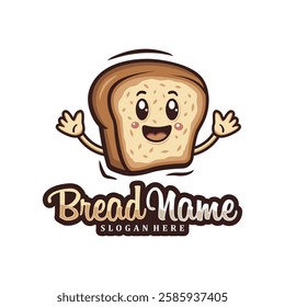 Character Bread logo design concept vector. Creative Bread food Logo Design Template