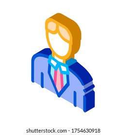 Character Bride Woman Silhouette Sign Vector Icon isometric color isolated symbol illustration