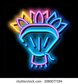 Character Bridegroom Man Silhouette neon light sign vector. Glowing bright icon transparent symbol illustration