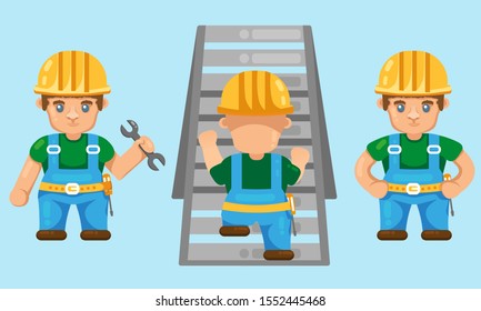 Character builder in various poses