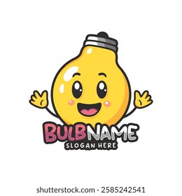 Character Bulb logo design concept vector. Creative Bulb Logo Design Template.