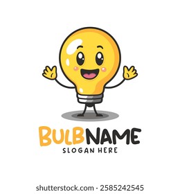 Character Bulb logo design concept vector. Creative Bulb Logo Design Template.
