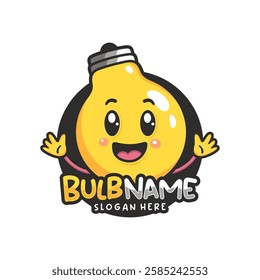 Character Bulb logo design concept vector. Creative Bulb Logo Design Template.