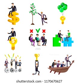 character busimen. Business character busimen. Business infographic