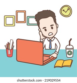 character business man and office worker