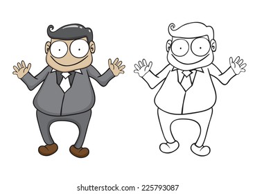 Character of businessman vector cartoon