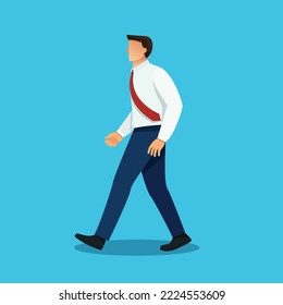 character businessman walking vector illustration 