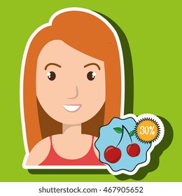 character buy discount fruit vector illustration graphic