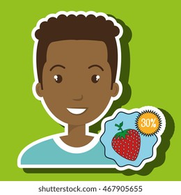 character buy discount fruit vector illustration graphic