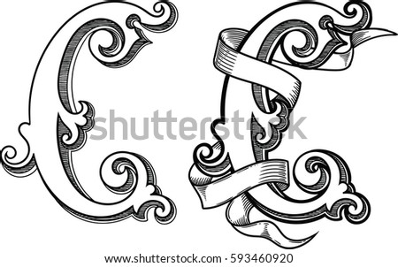 Character C Symbol Isolated On White 스톡 벡터(사용료 없음) 593460920 - Shutterstock