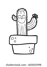 character cactus doodle