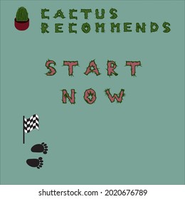 the character cactus motivates for a better life