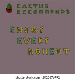 the character cactus motivates for a better life