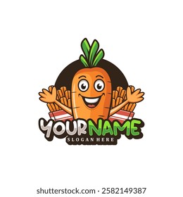 Character Carrot logo design concept vector. Creative Carrot Logo Design Template.