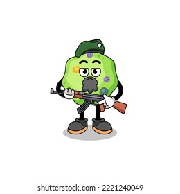 Caricatura de personajes de ameba como fuerza especial, diseño de personajes