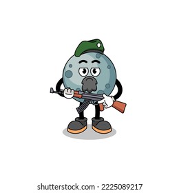 Character cartoon of asteroid as a special force , character design