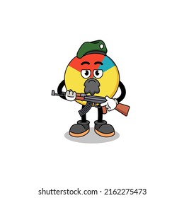 Character cartoon of chart as a special force , character design
