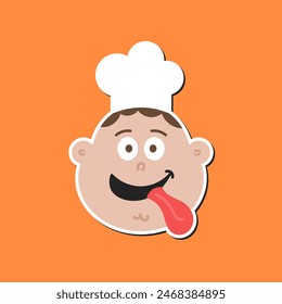 Character Cartoon Chef Cooker Sticker