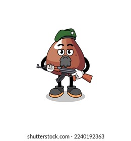 Character cartoon of choco chip as a special force , character design