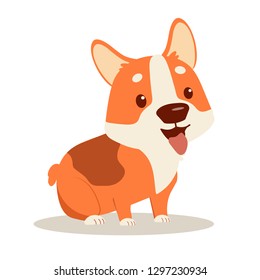 character cartoon of cute corgi 