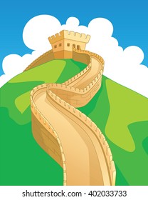 Cartoon Great Wall of China: afbeeldingen, stockfoto‘s en vectoren