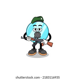 Character cartoon of mirror as a special force , character design