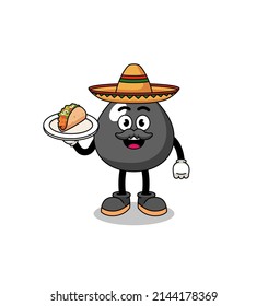 Character cartoon of oil as a mexican chef , character design