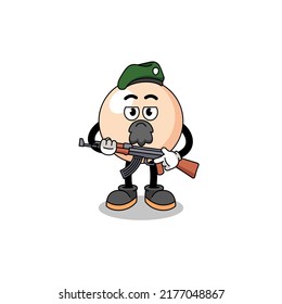 Character cartoon of pearl as a special force , character design