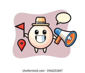 Character Cartoon Of Pearl As A Tour Guide, Cute Style Design For T Shirt, Sticker, Logo Element