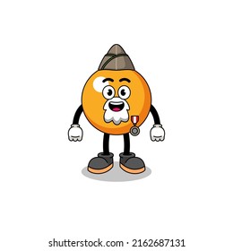 Zeichentrickfilm von Tischtennisball als Veteran , Charakterdesign