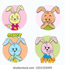Dibujo vectorial de conejo de dibujos animados de caracteres