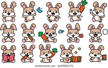 character cartoon rabbit vector shape