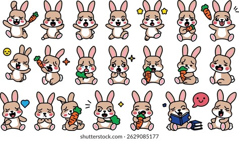 character cartoon rabbit vector shape