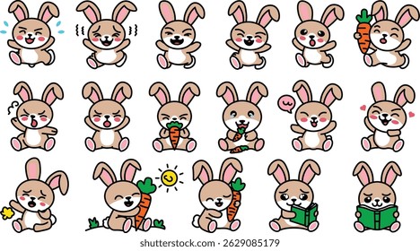 character cartoon rabbit vector shape