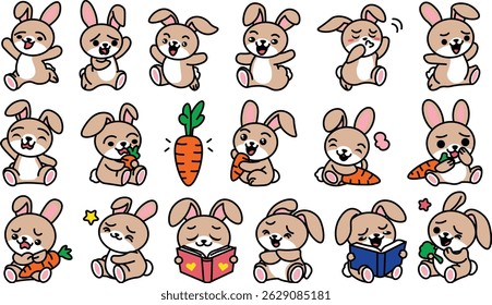 character cartoon rabbit vector shape
