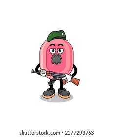 Zeichenkartoon der Seife als besondere Kraft , Charakterdesign