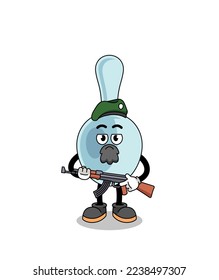 Character cartoon of spoon as a special force , character design