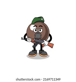 Caricatura de personajes de la perla de tapioca como fuerza especial, diseño de personajes