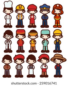 Character Cartoon in Various Job -   Vector file EPS10
