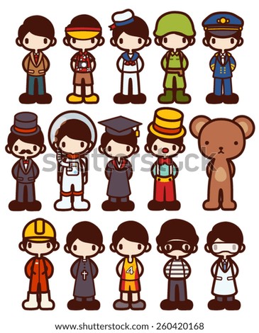 Character Cartoon in Various Job - Vector file EPS10