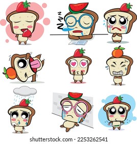 character cartoon vector, cute cartoon set